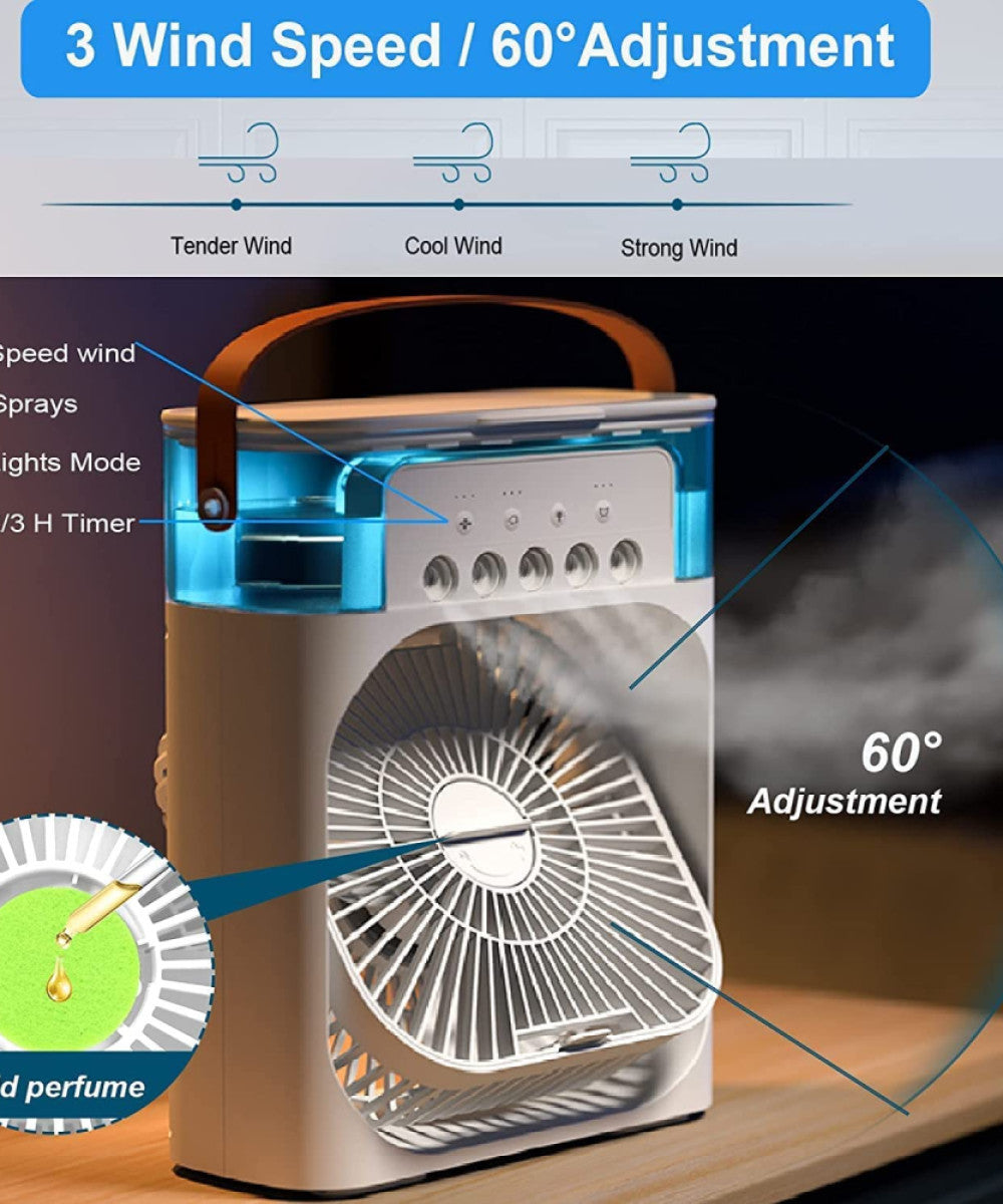 Mini Air Cooler – Portable 3-in-1 USB Cooling Fan